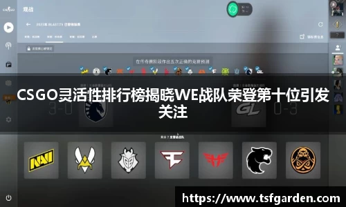CSGO灵活性排行榜揭晓WE战队荣登第十位引发关注
